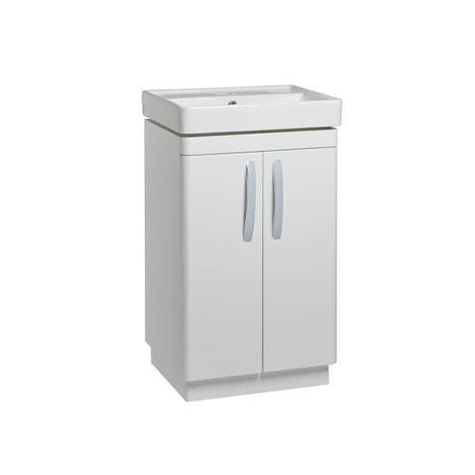 Tavistock Compass 500mm Floorstanding 2 Door Vanity Unit - Gloss White - CM500FW - Envy Bathrooms Ltd