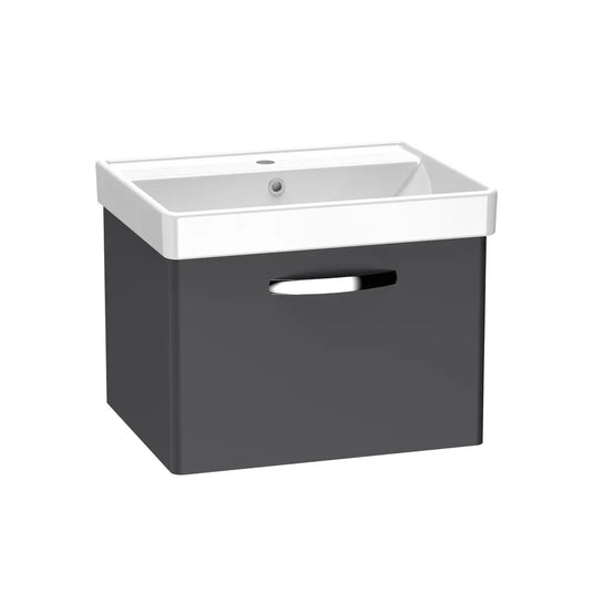 Tavistock Compass 600 Wall Mounted Vanity Unit Matt Storm Grey | CM600WSG - Envy Bathrooms Ltd