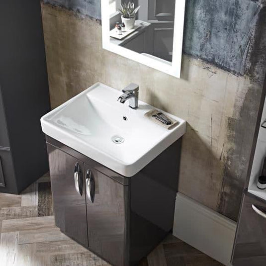 Tavistock Compass 600mm Floorstanding 2 Door Vanity Unit - Gloss Clay - CM600FC - Envy Bathrooms Ltd