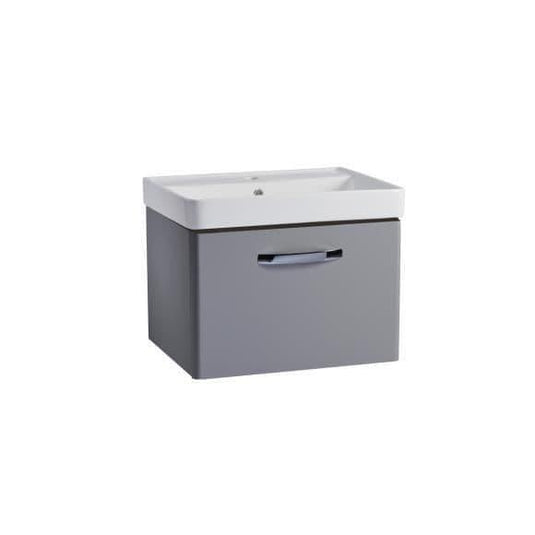 Tavistock Compass 600mm Wall Hung Single Draw Vanity Unit - Gloss Light Grey - CM600WG - Envy Bathrooms Ltd