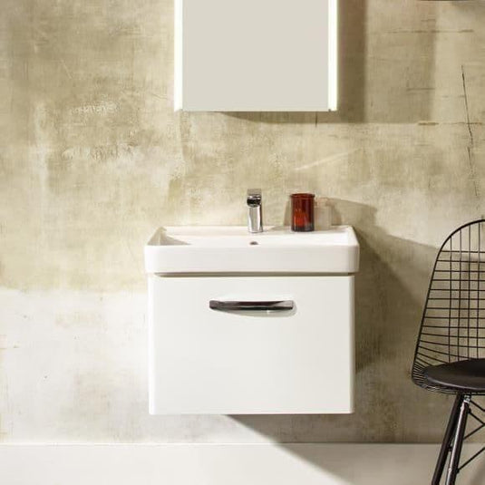 Tavistock Compass 600mm Wall Hung Single Draw Vanity Unit - Gloss White - CM600WW - Envy Bathrooms Ltd