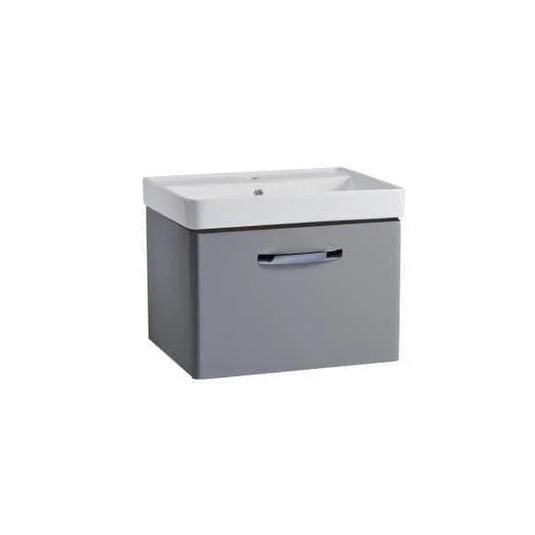 Tavistock Compass 600mm Wall Hung Single Draw Vanity Unit - Gloss Light Grey - CM600WG - Envy Bathrooms Ltd