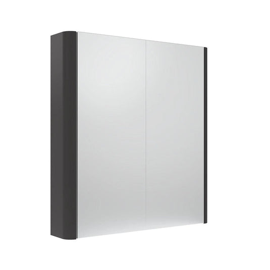 Tavistock Compass Double Door Mirrored Bathroom Cabinet Gloss Clay 600mm - Envy Bathrooms Ltd