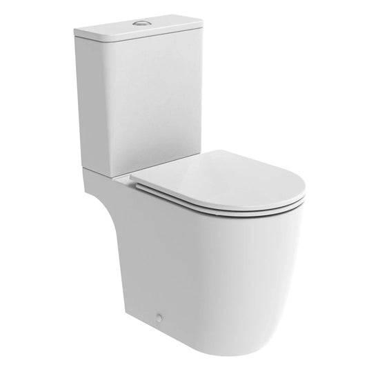 Tavistock Compass Round Rimless Close Coupled Pan Open Back - White - P1150S - Envy Bathrooms Ltd
