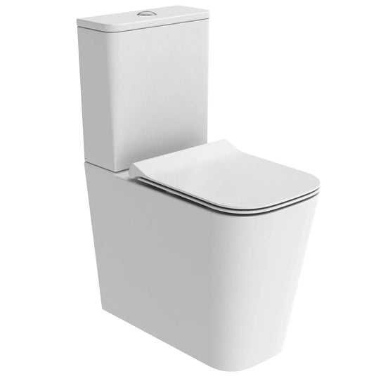 Tavistock Compass Square Rimless Comfort Height Close Coupled Pan Closed Back BTW - White - PCF1050S - Envy Bathrooms Ltd