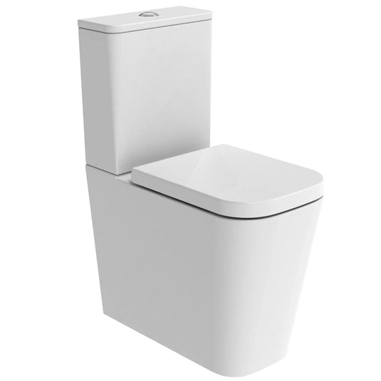 Tavistock Compass Square Rimless Comfort Height Close Coupled Pan Closed Back BTW - White - PCF1050S - Envy Bathrooms Ltd