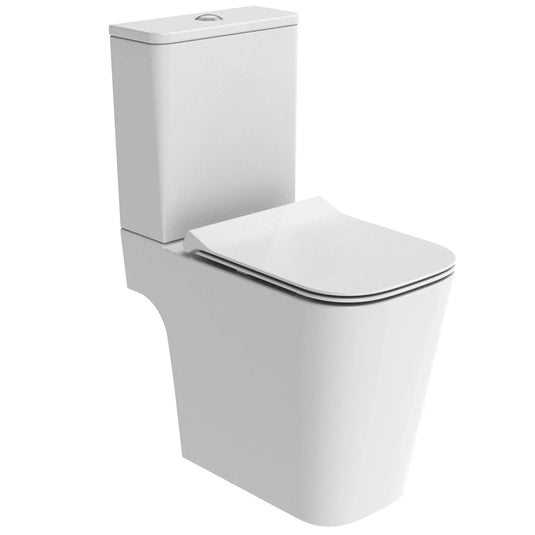 Tavistock Compass Square Rimless Comfort Height Close Coupled Pan Open Back - White - PC1050S - Envy Bathrooms Ltd
