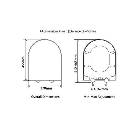 Tavistock Delta D Shape Soft Close Toilet Seat - Envy Bathrooms Ltd