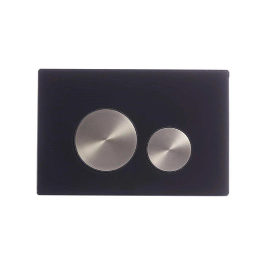 Tavistock Dual Glass Flush Plate Matt Black - Envy Bathrooms Ltd