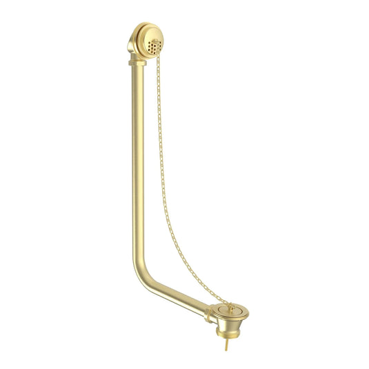 Tavistock Exposed Overflow with Plug & Chain Waste - Brass - DC17023 - Envy Bathrooms Ltd