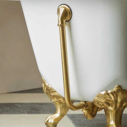 Tavistock Exposed Overflow with Plug & Chain Waste - Brass - DC17023 - Envy Bathrooms Ltd