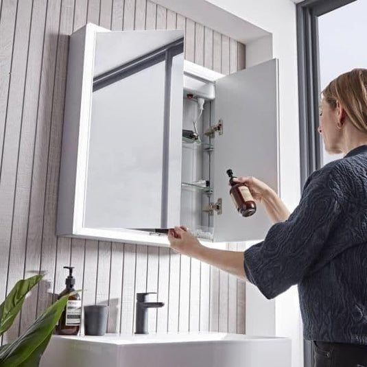 Tavistock Flex 1000 Mirror Cabinet with Demister & Integrated Power Socket - Chrome - Envy Bathrooms Ltd