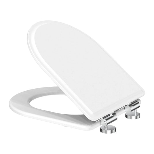 Tavistock Gloss White Painted FSC Soft Close Seat with Chrome Hinges - DC4035-SF - Envy Bathrooms Ltd