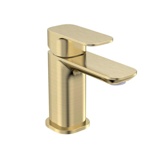 Tavistock Haze Basin Mono Mixer Tap with Click Waste - Brushed Brass - THZ1104 - Envy Bathrooms Ltd
