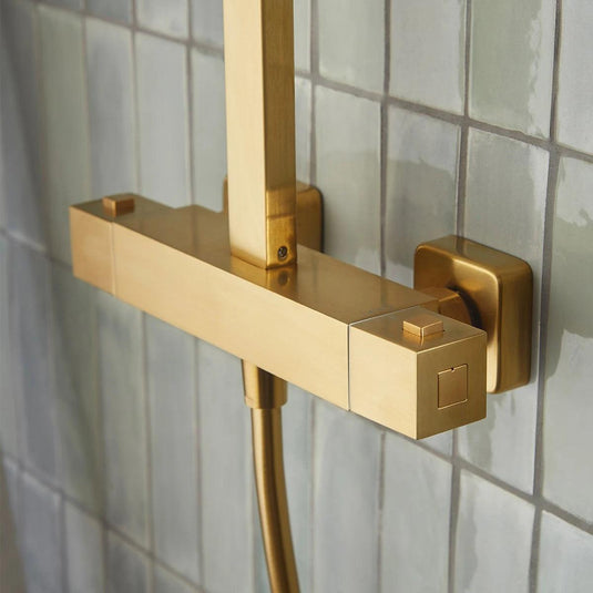 Tavistock Index Cool Touch Dual Function Bar Shower System Brushed Brass - Envy Bathrooms Ltd