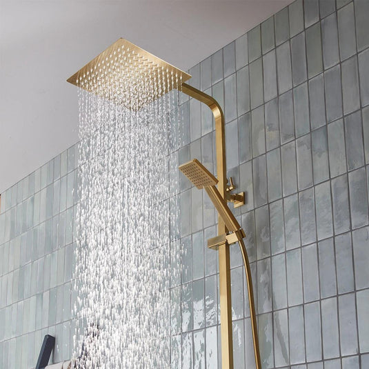 Tavistock Index Cool Touch Dual Function Bar Shower System Brushed Brass - Envy Bathrooms Ltd