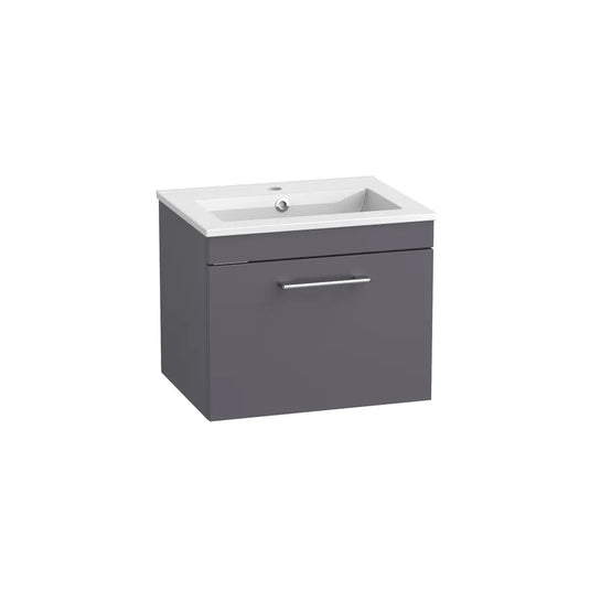 Tavistock Kew 500 Wall Mounted 1 Drawer Unit Matt Storm Grey | KW5W1-SG - Envy Bathrooms Ltd