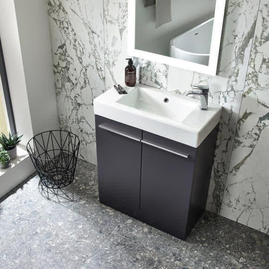 Tavistock Kobe 700mm Floorstanding Vanity Unit - Storm Grey - K70FST - Envy Bathrooms Ltd