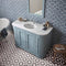 Tavistock Lansdown 1200mm Curved Single Basin Worktop |  Artic White |  LANCUSW12.AR