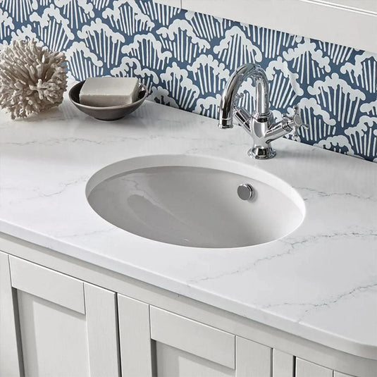 Tavistock Lansdown 1200mm Curved Undermounted Basin - White - LANCUSBAS - Envy Bathrooms Ltd