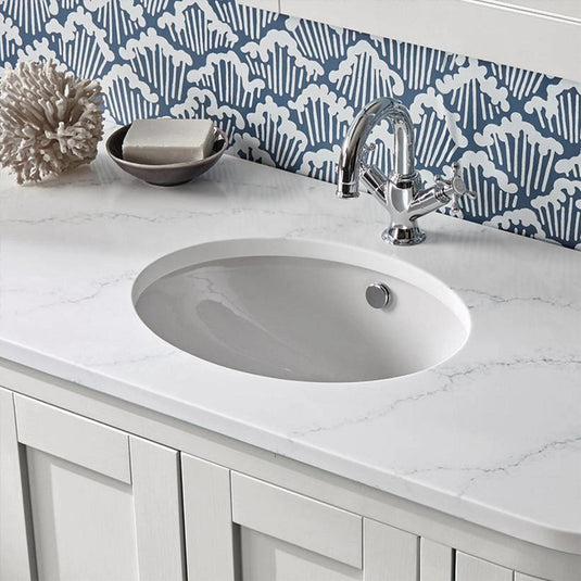 Tavistock Lansdown 1200mm Curved Undermounted Basin - White - LANCUSBAS - Envy Bathrooms Ltd