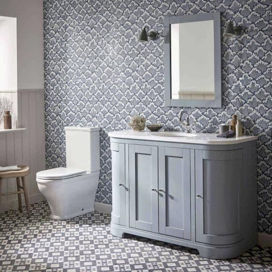 Tavistock Lansdown 1200mm Floorstanding Curved Vanity Unit - Mineral Blue - LAN1200C.MB - Envy Bathrooms Ltd