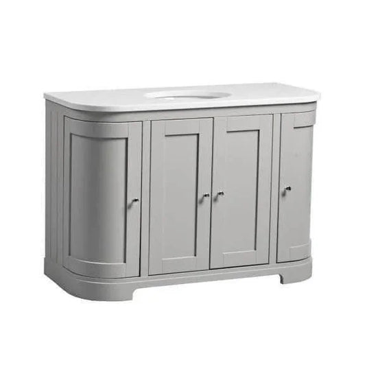 Tavistock Lansdown 1200mm Floorstanding Curved Vanity Unit - Pebble Grey - LAN1200C.PG - Envy Bathrooms Ltd