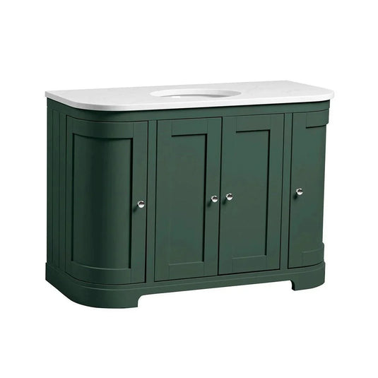 Tavistock Lansdown 1200mm Floorstanding Curved Vanity Unit - Sherwood Green - LAN1200C.SDG - Envy Bathrooms Ltd