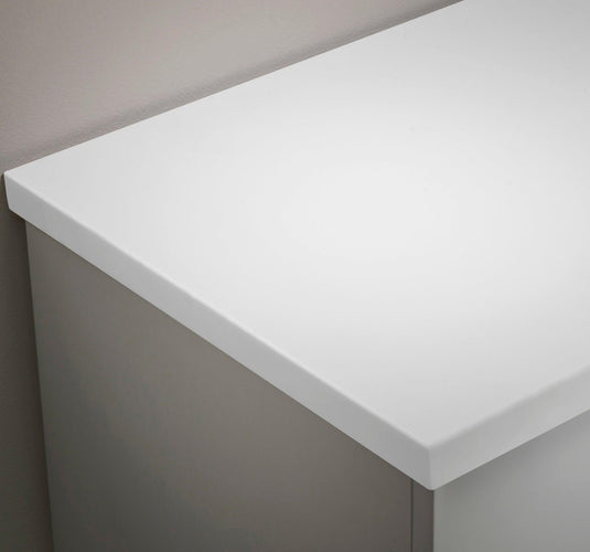 Tavistock Lansdown 1200mm Straight Double Basin Worktop & Upstand - Artic White - LANUSW12.AR - Envy Bathrooms Ltd