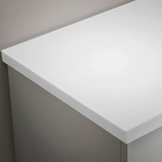 Tavistock Lansdown 1200mm Straight Double Basin Worktop & Upstand - Artic White - LANUSW12.AR - Envy Bathrooms Ltd