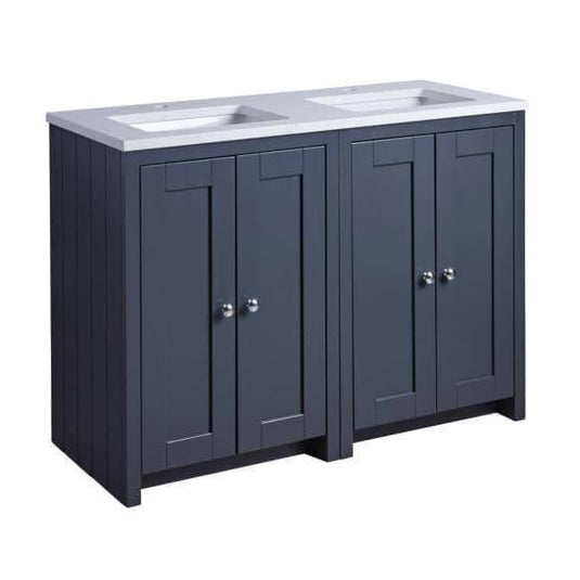 Tavistock Lansdown 1200mm Underslung Floorstanding Vanity Unit - Matt Dark Grey - LAN600US.DGMx2 - Envy Bathrooms Ltd