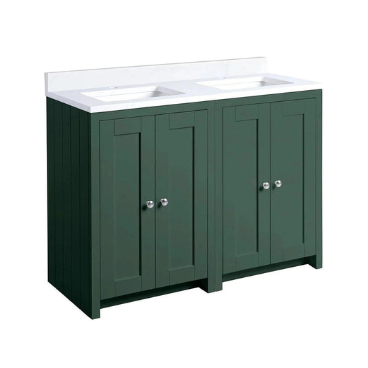 Tavistock Lansdown 1200mm Underslung Vanity Unit - Sherwood Green 1200mm - LAN600US.SDGx2 - Envy Bathrooms Ltd