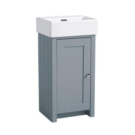 Tavistock Lansdown 420mm Floorstanding Vanity Unit & Basin - Mineral Blue - Envy Bathrooms Ltd