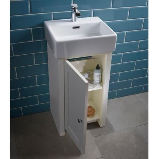 Tavistock Lansdown 430mm Floorstanding Vanity Unit - Linen White - LAN400C.LW - Envy Bathrooms Ltd