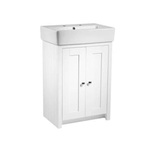 Tavistock Lansdown 575mm Floorstanding Vanity Unit - Linen White - LAN550B.LW - Envy Bathrooms Ltd