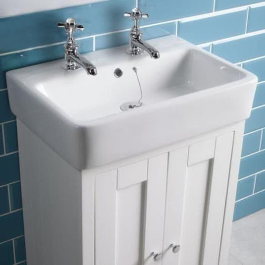 Tavistock Lansdown 575mm Floorstanding Vanity Unit - Linen White - LAN550B.LW - Envy Bathrooms Ltd