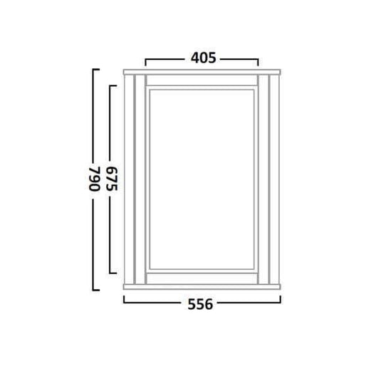 Tavistock Lansdown 600mm Frame For Illuminated Mirror - Linen White - LAN55MF.LW - Envy Bathrooms Ltd