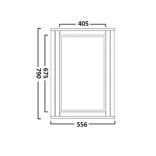 Tavistock Lansdown 600mm Frame For Illuminated Mirror - Matt Dark Grey - LAN55MF.DGM - Envy Bathrooms Ltd