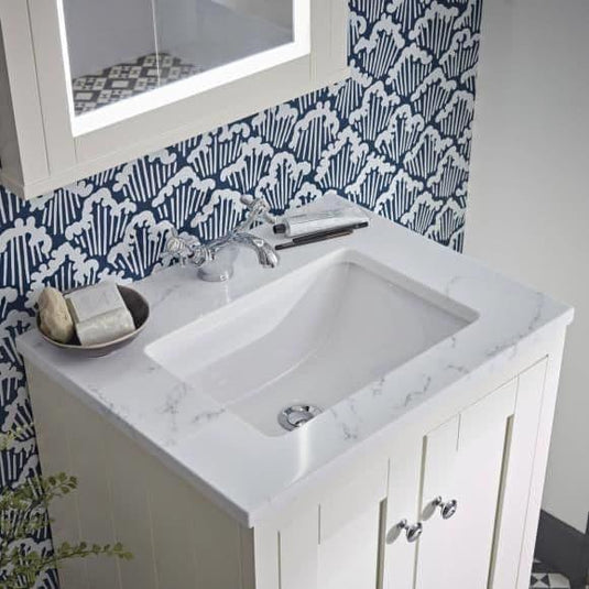 Tavistock Lansdown 600mm Underslung Floorstanding Vanity Unit - Linen White - LAN600US.LW - Envy Bathrooms Ltd