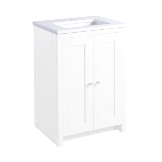 Tavistock Lansdown 600mm Worktop for Undermount Basin with Upstand - Artic White - LANUSW6.AR - Envy Bathrooms Ltd