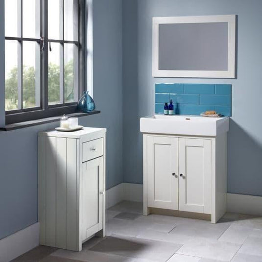 Tavistock Lansdown 700mm Floorstanding Vanity Unit - Linen White - LAN700B.LW - Envy Bathrooms Ltd