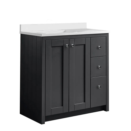 Tavistock Lansdown 800 Underslung Vanity Unit Matt Black | LAN800US.BLK - Envy Bathrooms Ltd