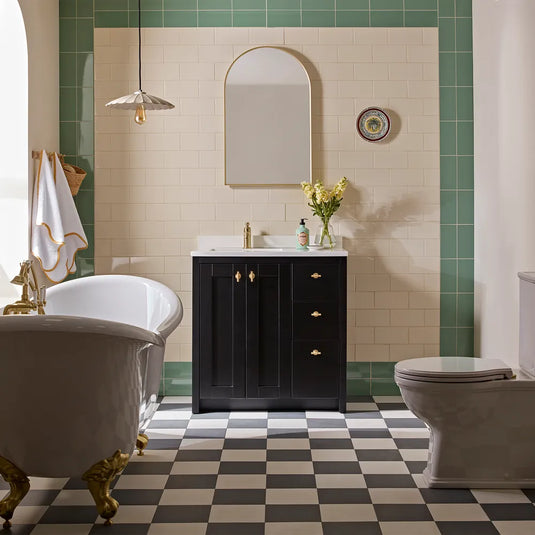 Tavistock Lansdown 800 Underslung Vanity Unit Matt Black | LAN800US.BLK - Envy Bathrooms Ltd