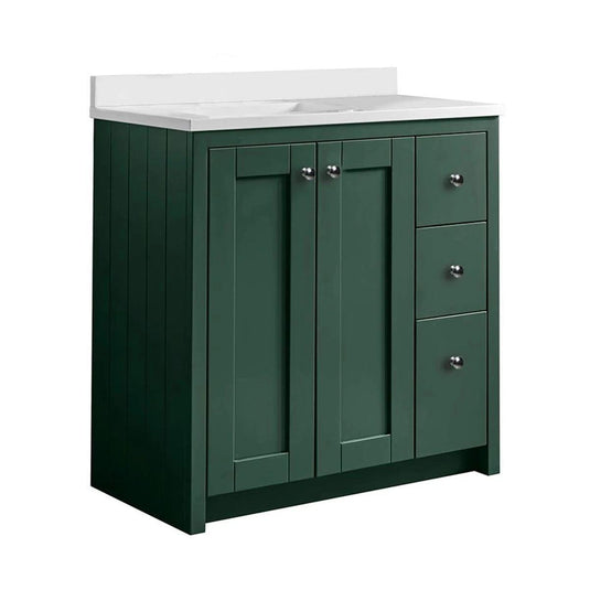 Tavistock Lansdown 800mm Underslung Door & Drawer Floorstanding Vanity Unit - Sherwood Green - LAN800US.SDG - Envy Bathrooms Ltd