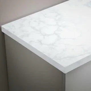 Tavistock Lansdown 800mm Worktop for Undermount Basin with Upstand - Carrara - LANUSW8.CA - Envy Bathrooms Ltd