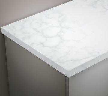 Tavistock Lansdown 800mm Worktop for Undermount Basin with Upstand - Carrara - LANUSW8.CA - Envy Bathrooms Ltd