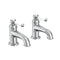 Tavistock Lansdown Pair of Basin Taps |  Chrome/White |  TLD70