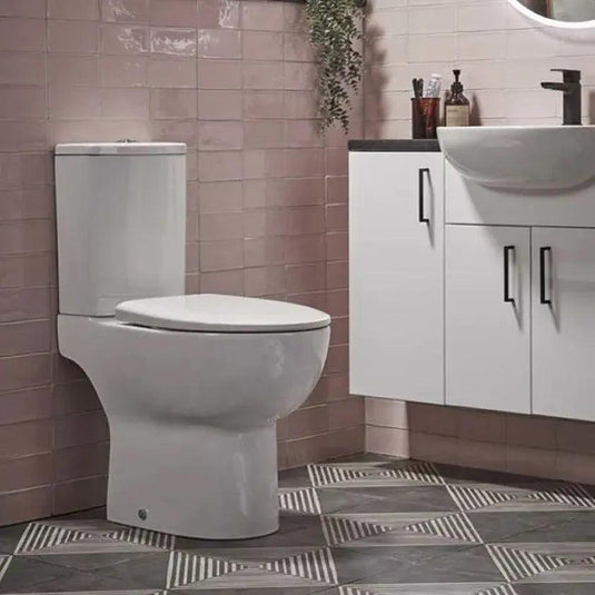 Tavistock Loft Close Coupled Open Back Rimless Pan & Cistern Inc Soft Close Seat - Envy Bathrooms Ltd