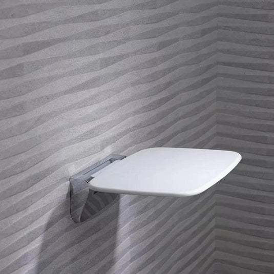 Tavistock Luxury Shower Seat White with Chrome Trim - Envy Bathrooms Ltd