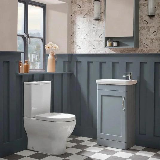 Tavistock Marston 450mm Cloakroom Vanity Unit - Matt Spruce - MS450F.MSP - Envy Bathrooms Ltd